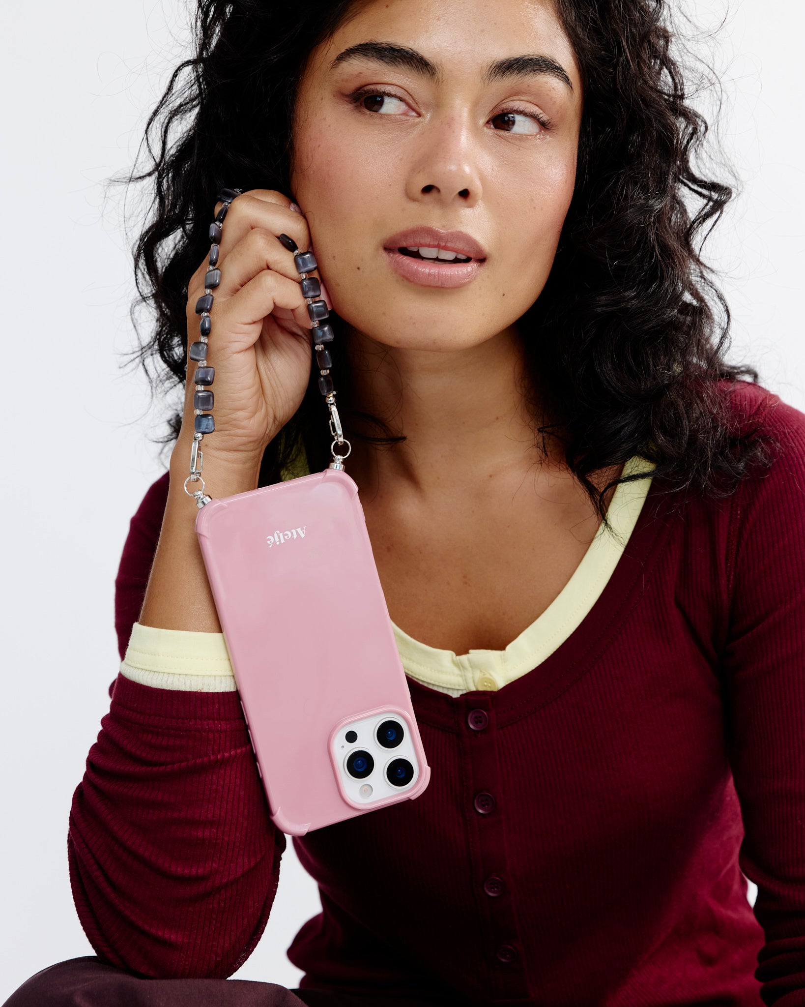 Recycled iPhone case - no cord | Velvet pink