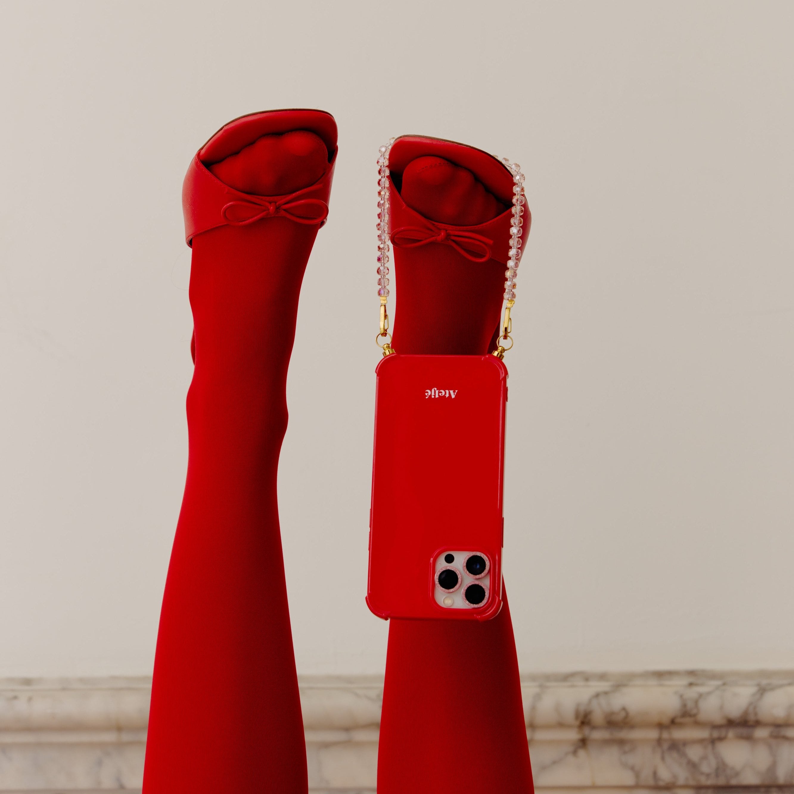 Classic red recycled iPhone case - no cord