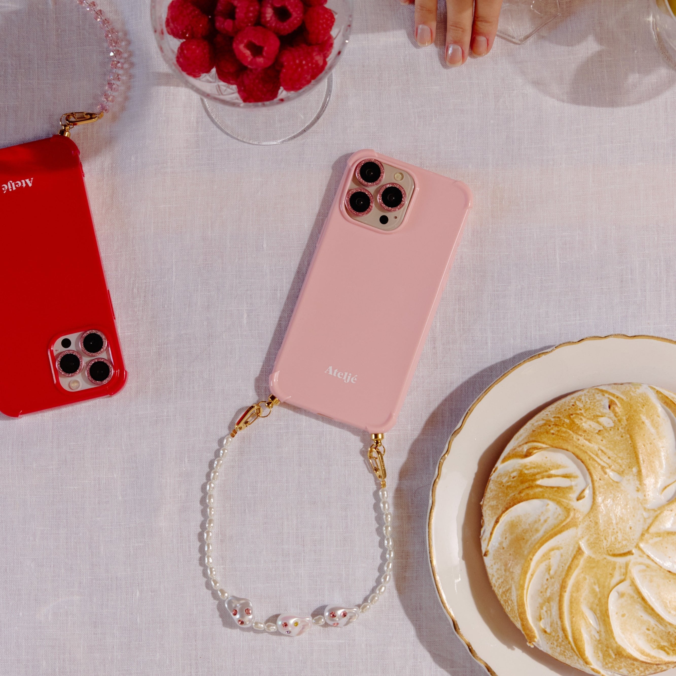 Recycled iPhone case - no cord | Pink clay