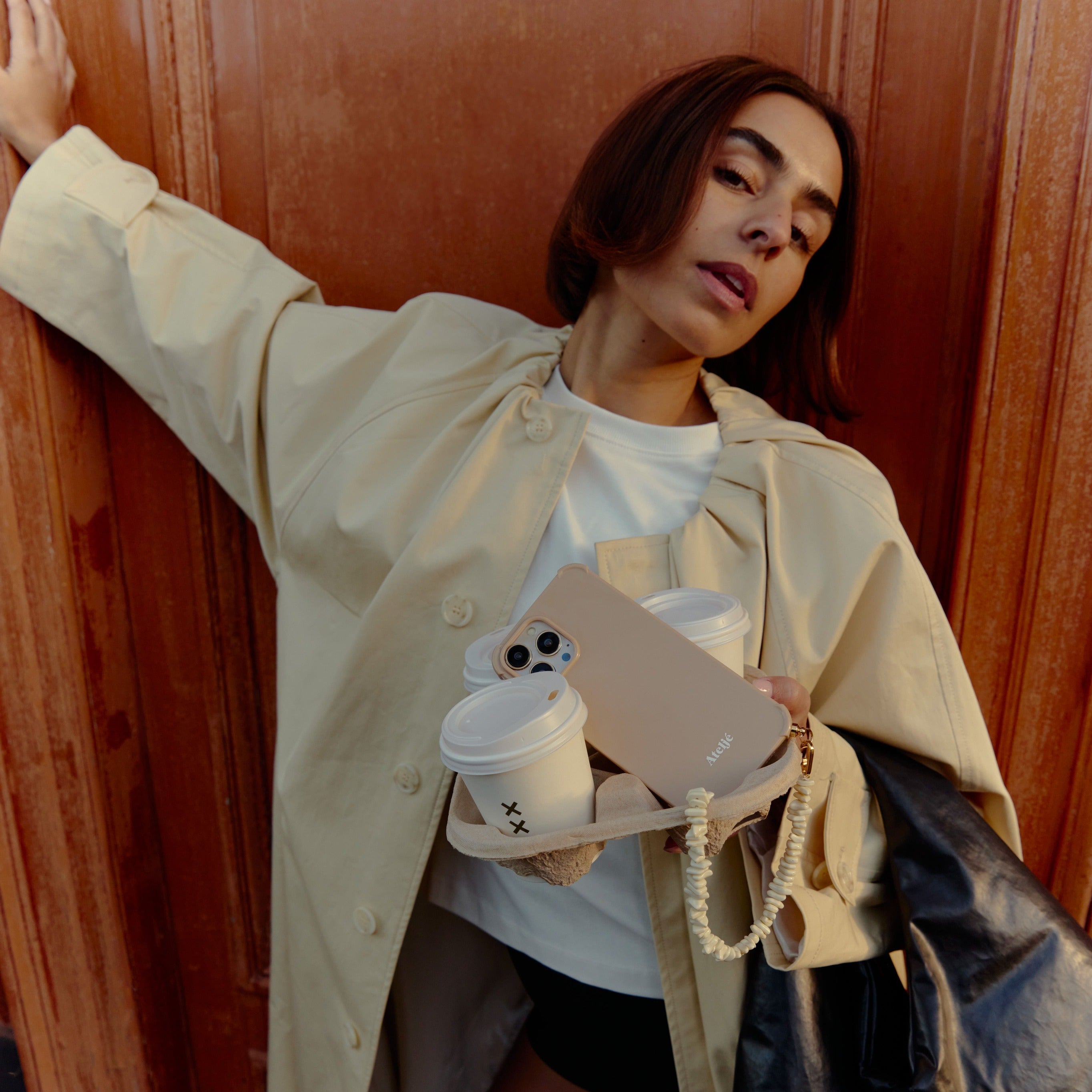 Sand recycled iPhone case - no cord