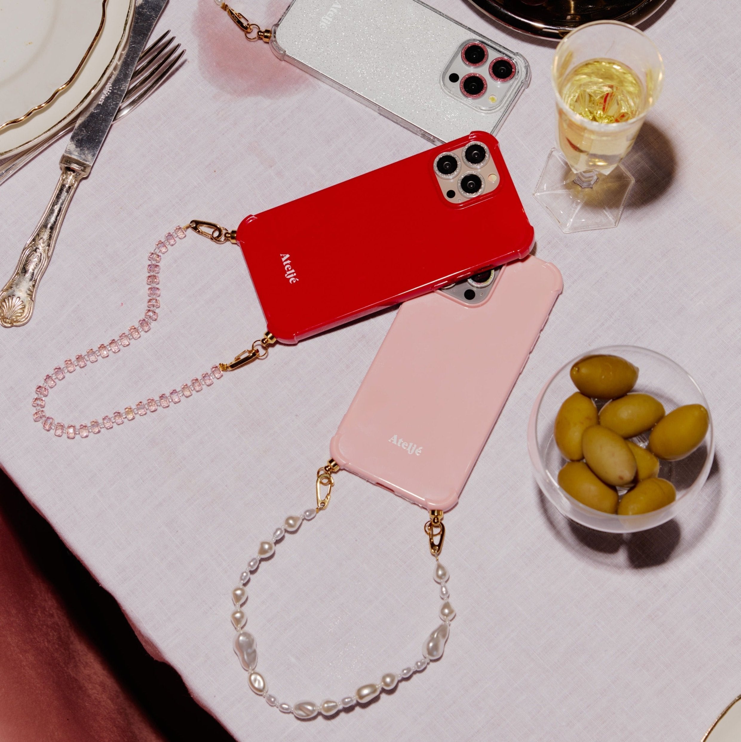 Recycled iPhone case - no cord | Pink clay