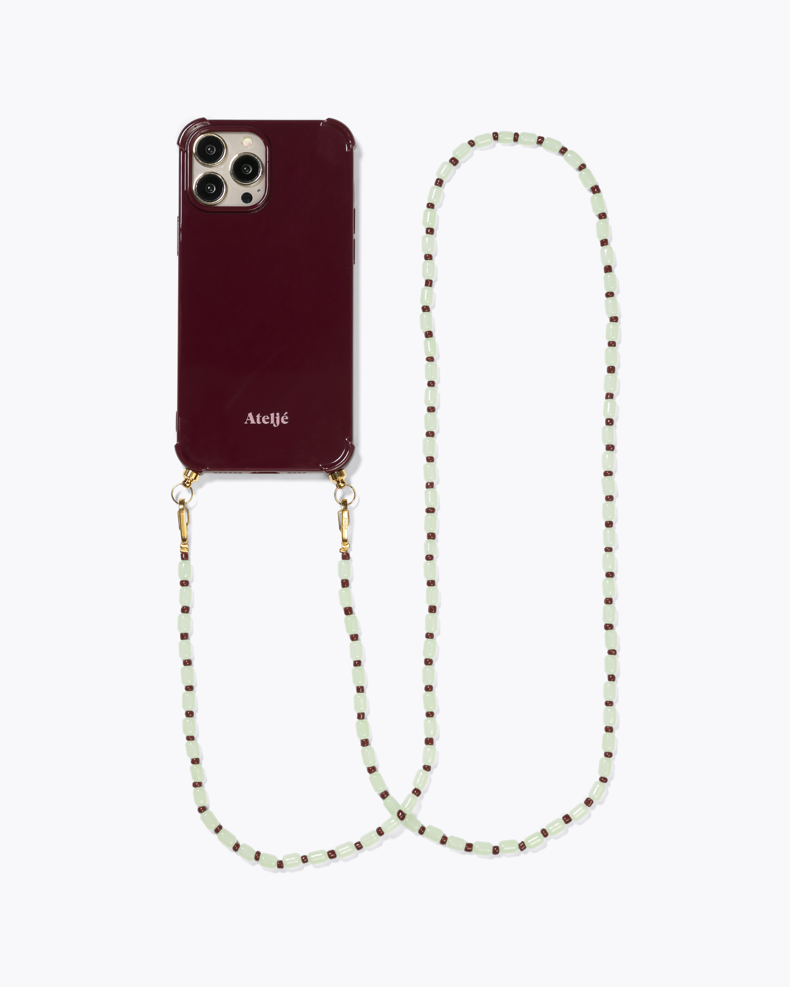 Bold burgundy recycled case with Elevate cord