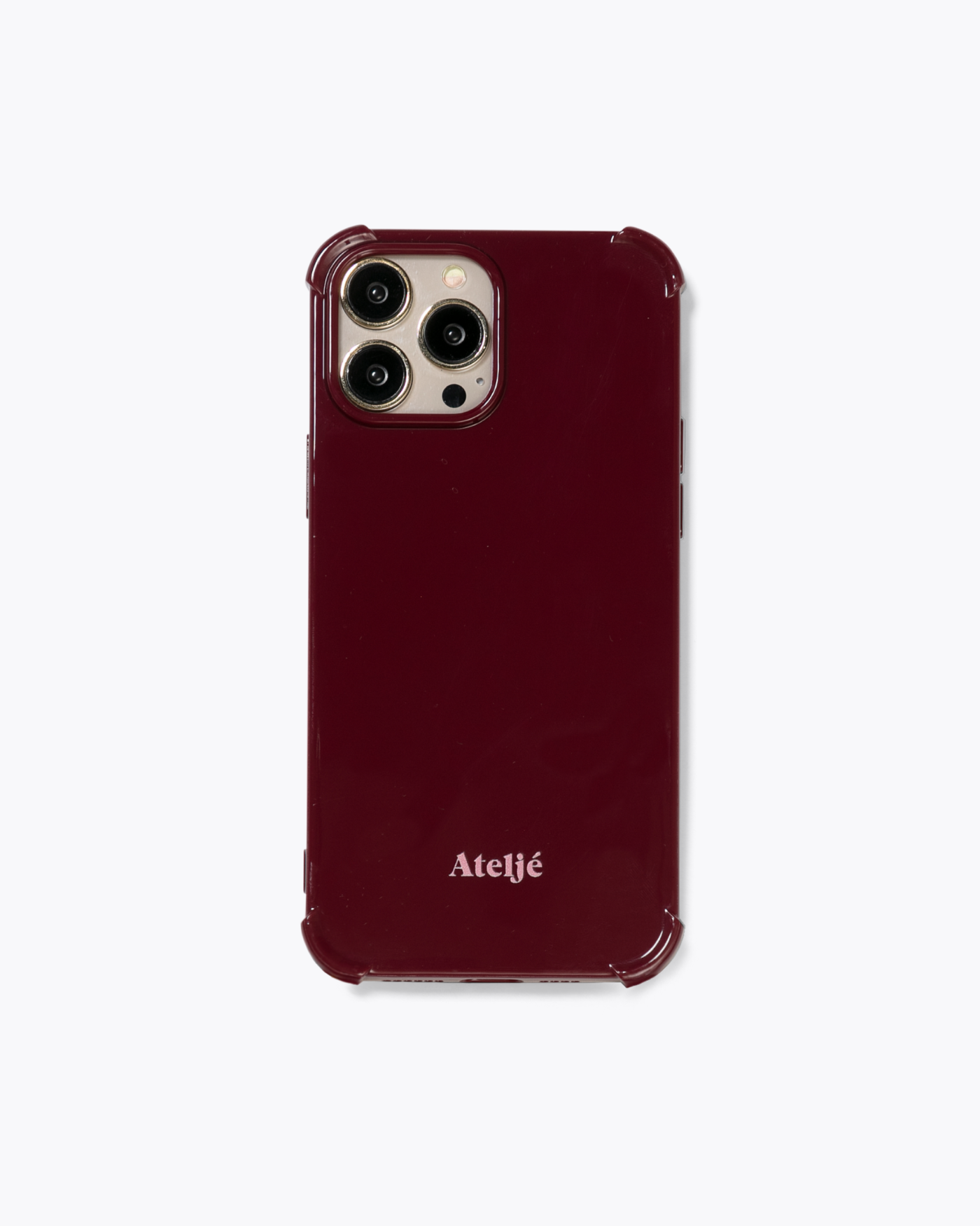 Recycled iPhone case - no rings | Bold burgundy