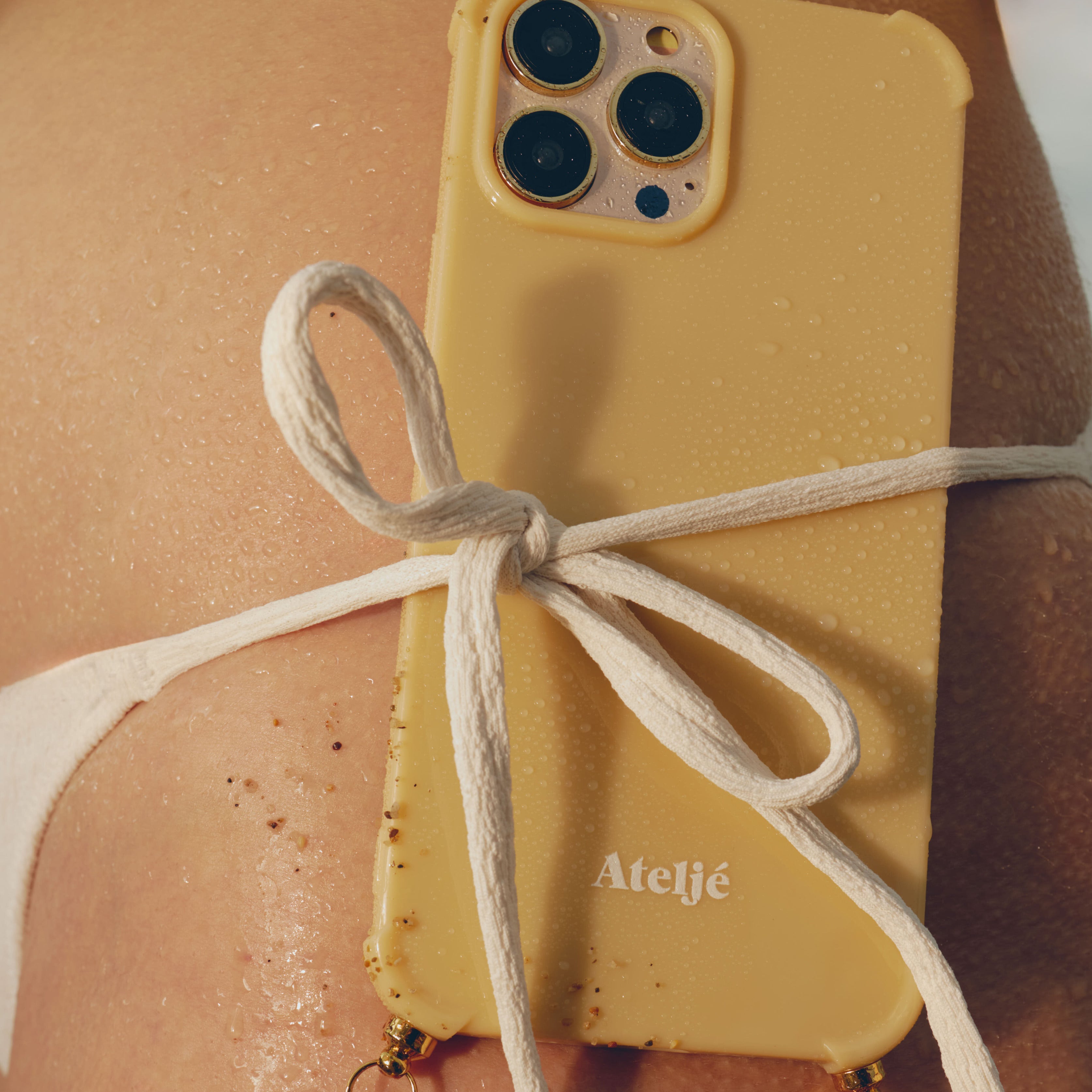 Butter yellow recycled iPhone case - no cord