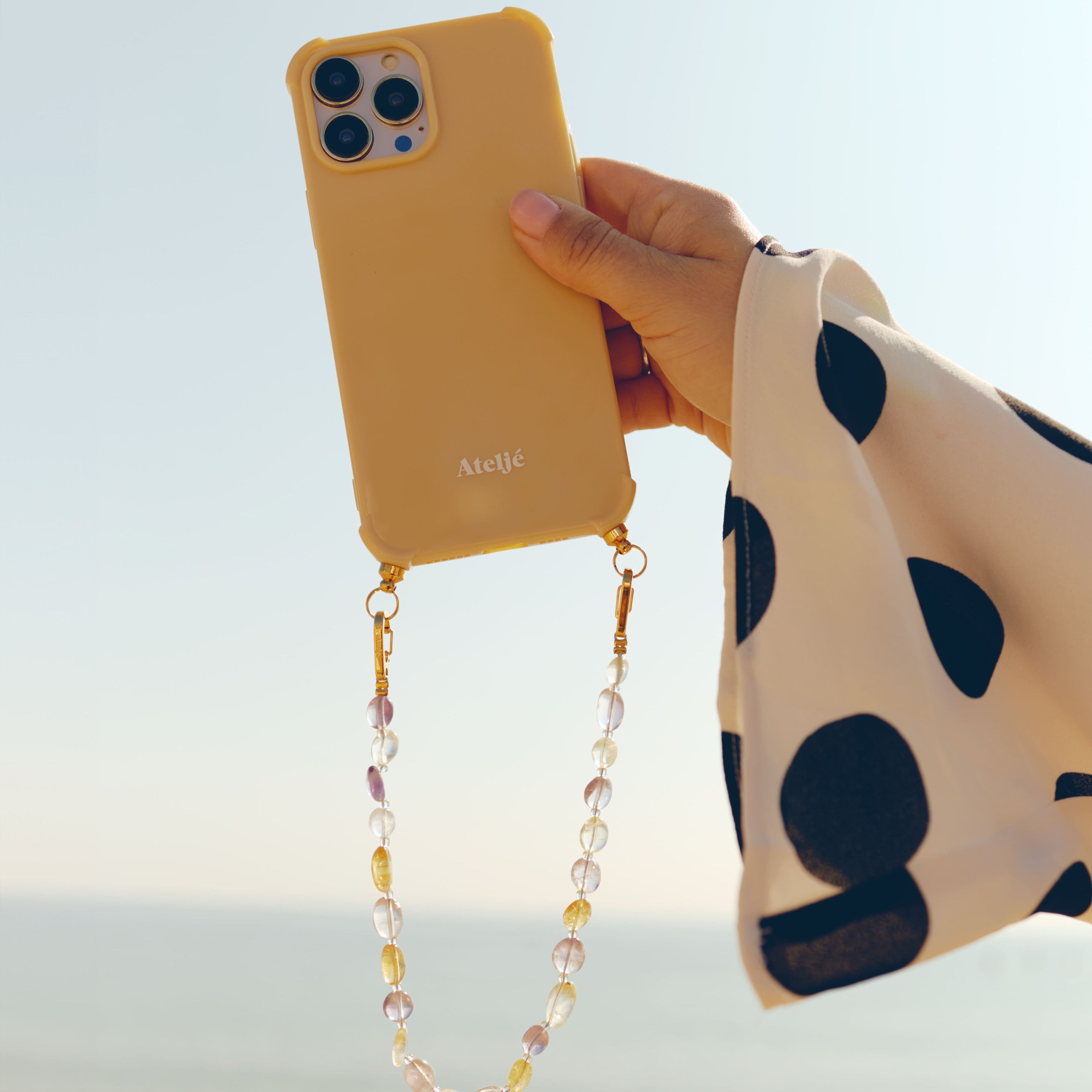 Butter yellow recycled iPhone case - no cord