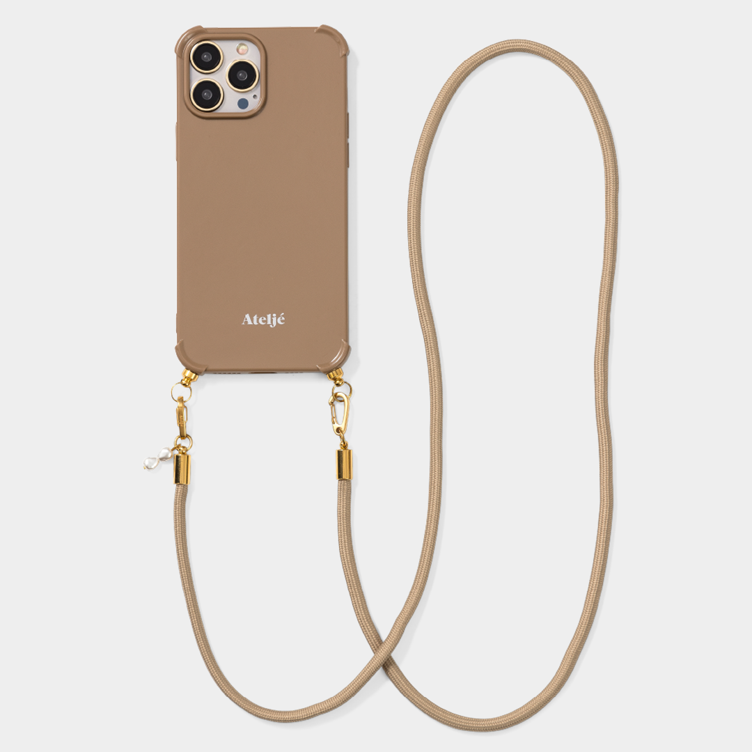 Recycelte iPhone-Hülle in Karamell – ohne Kabel