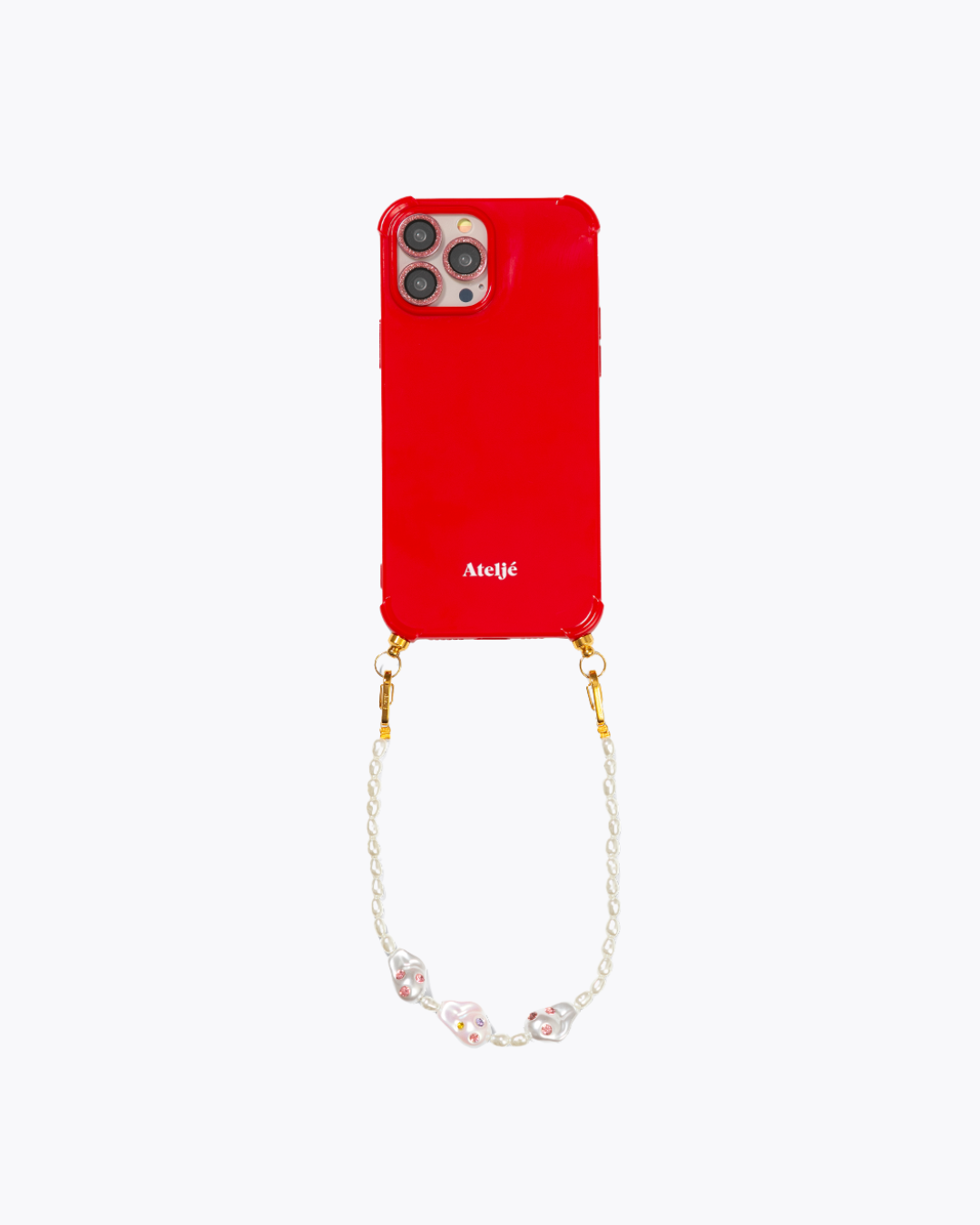 Classic red recycled iPhone case - no cord