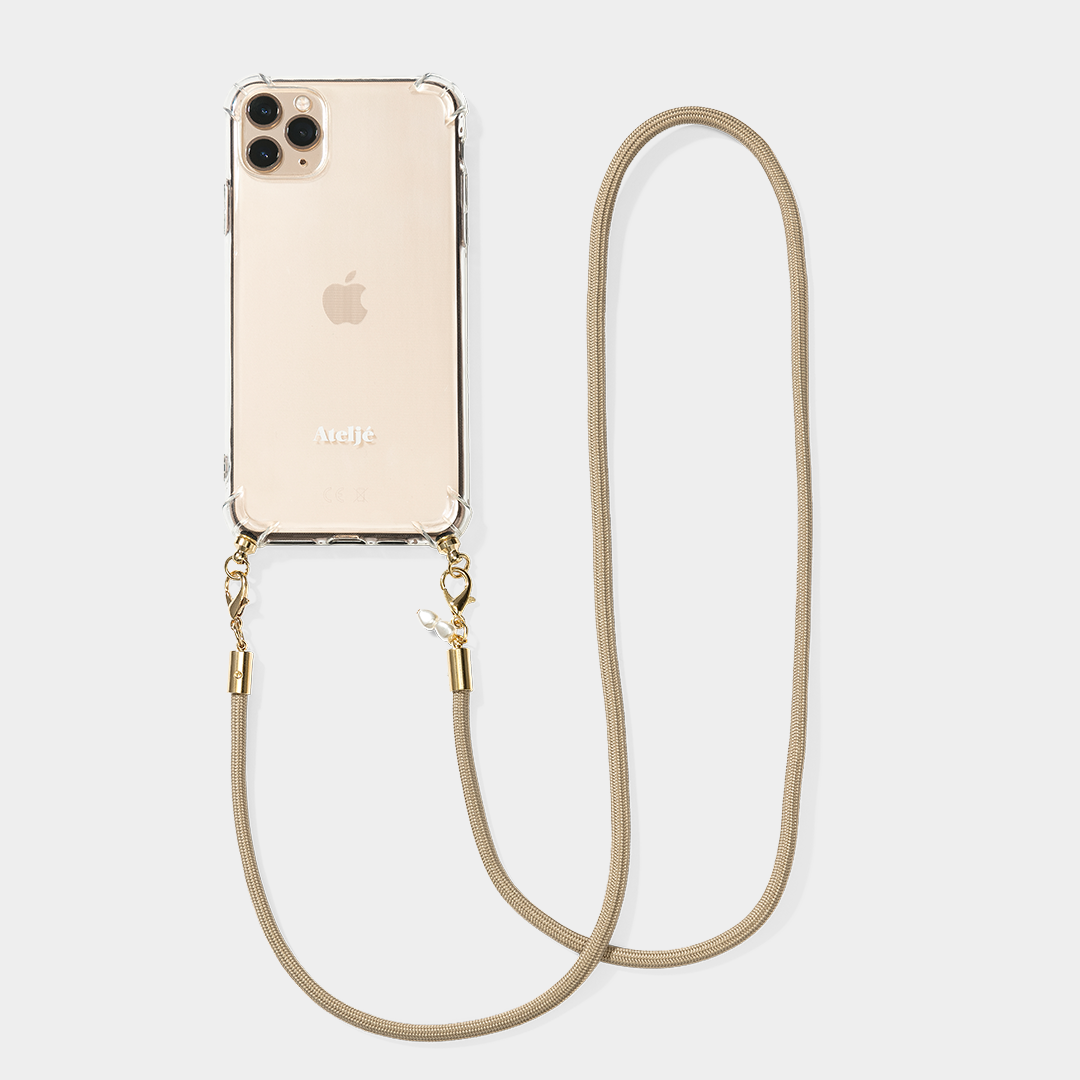 Transparant recycled iPhone case with Dune cord – Ateljé