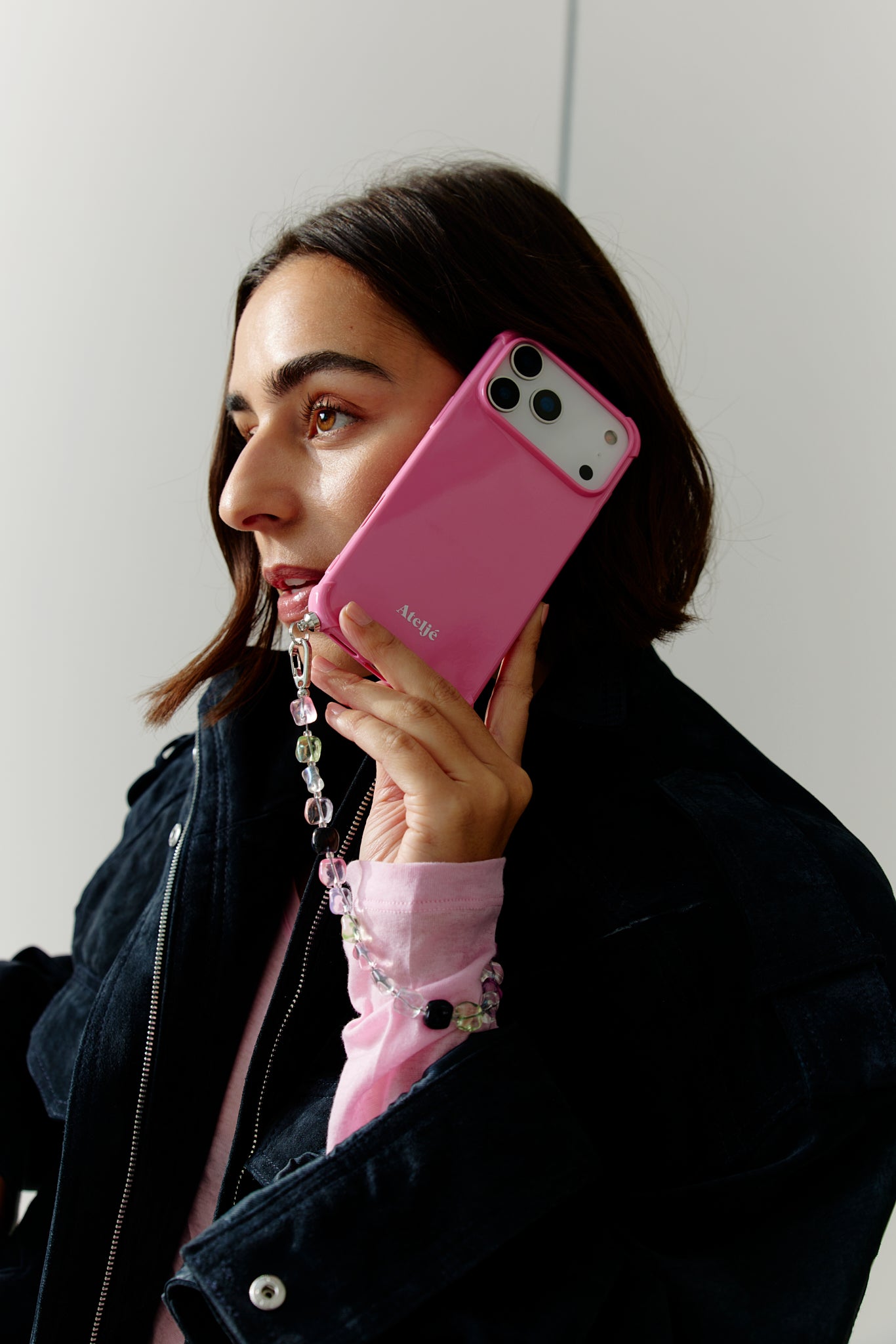 Motel pink recycled iPhone case - no cord