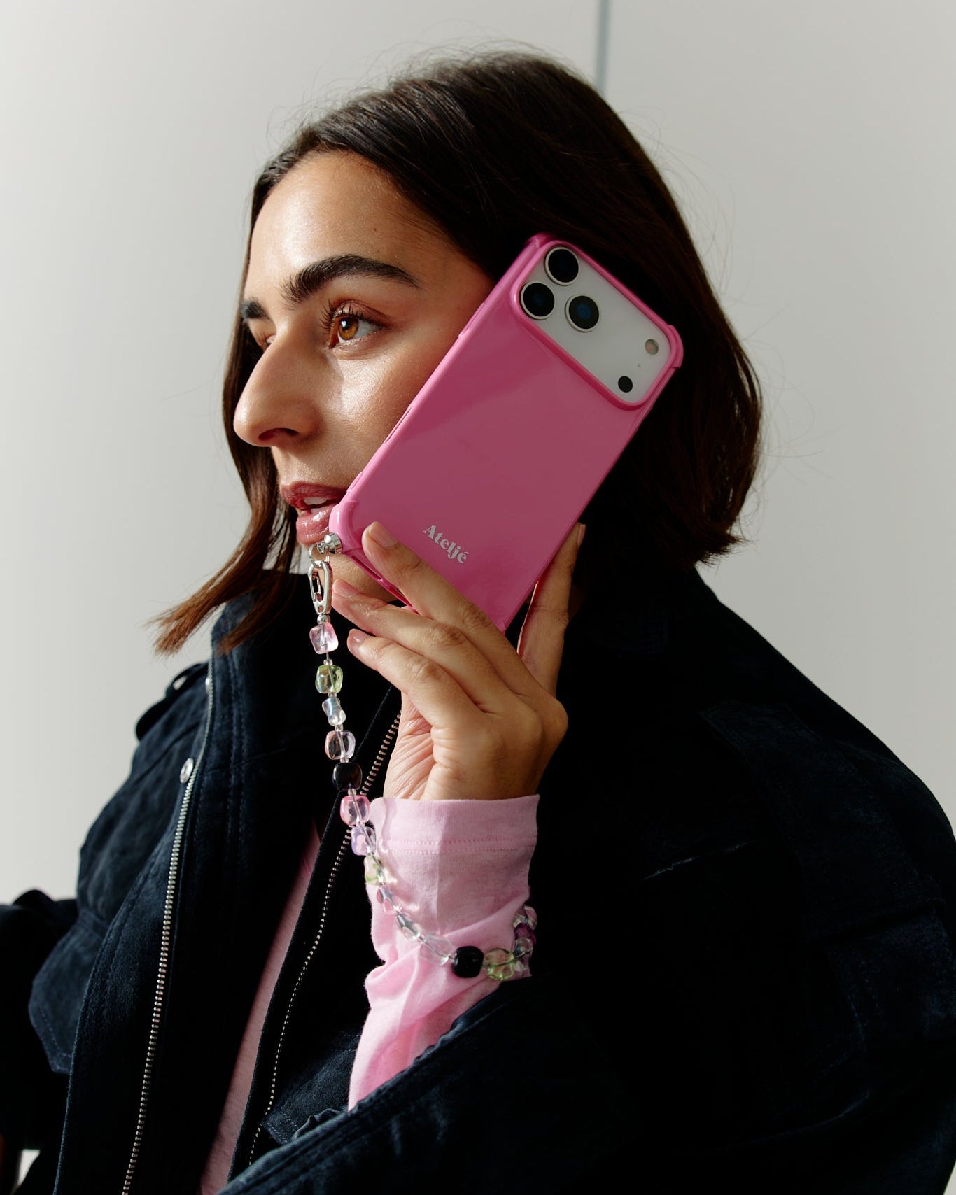 Recycled iPhone case - no cord | Motel Pink