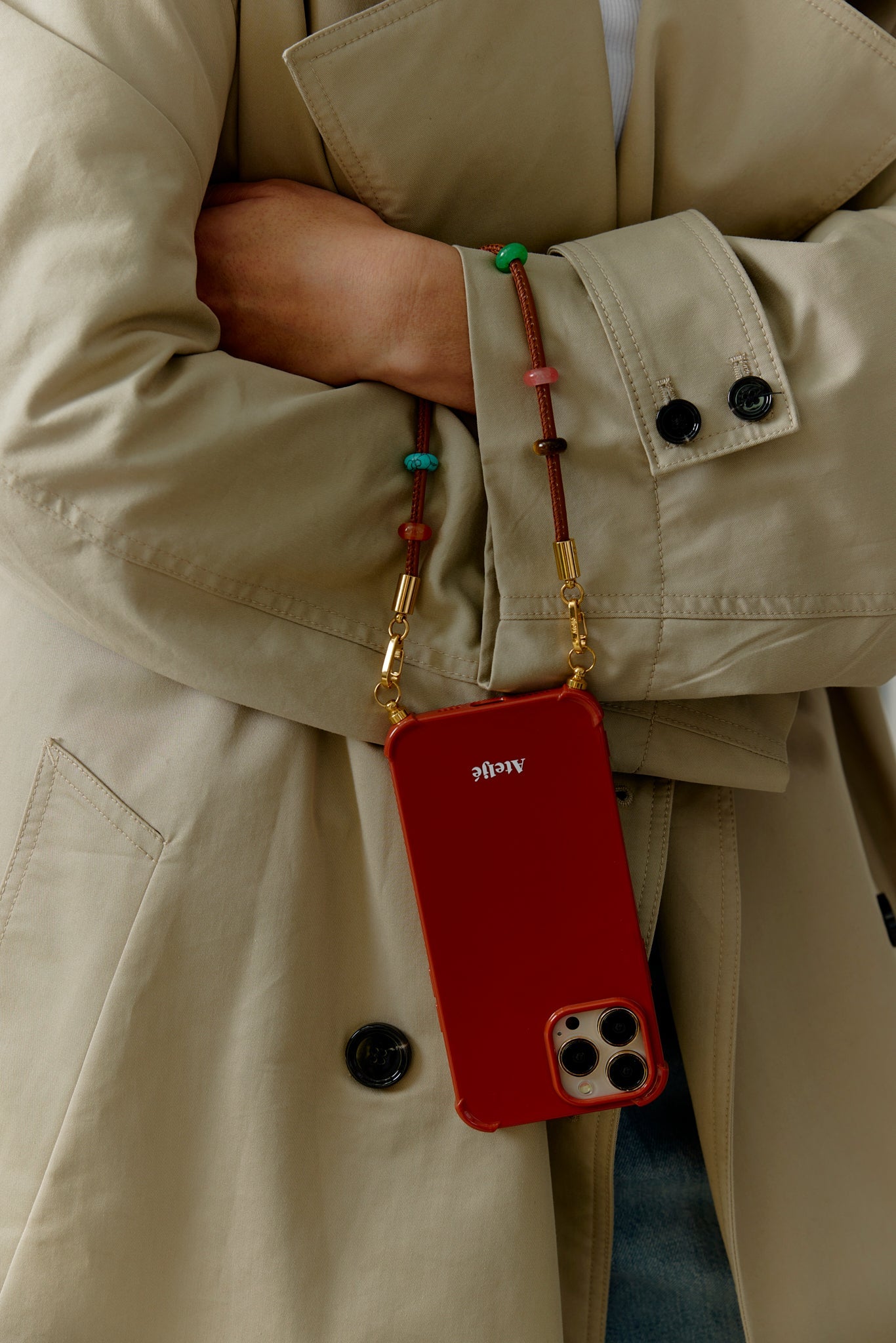 Recycled iPhone case - no cord | Saffron