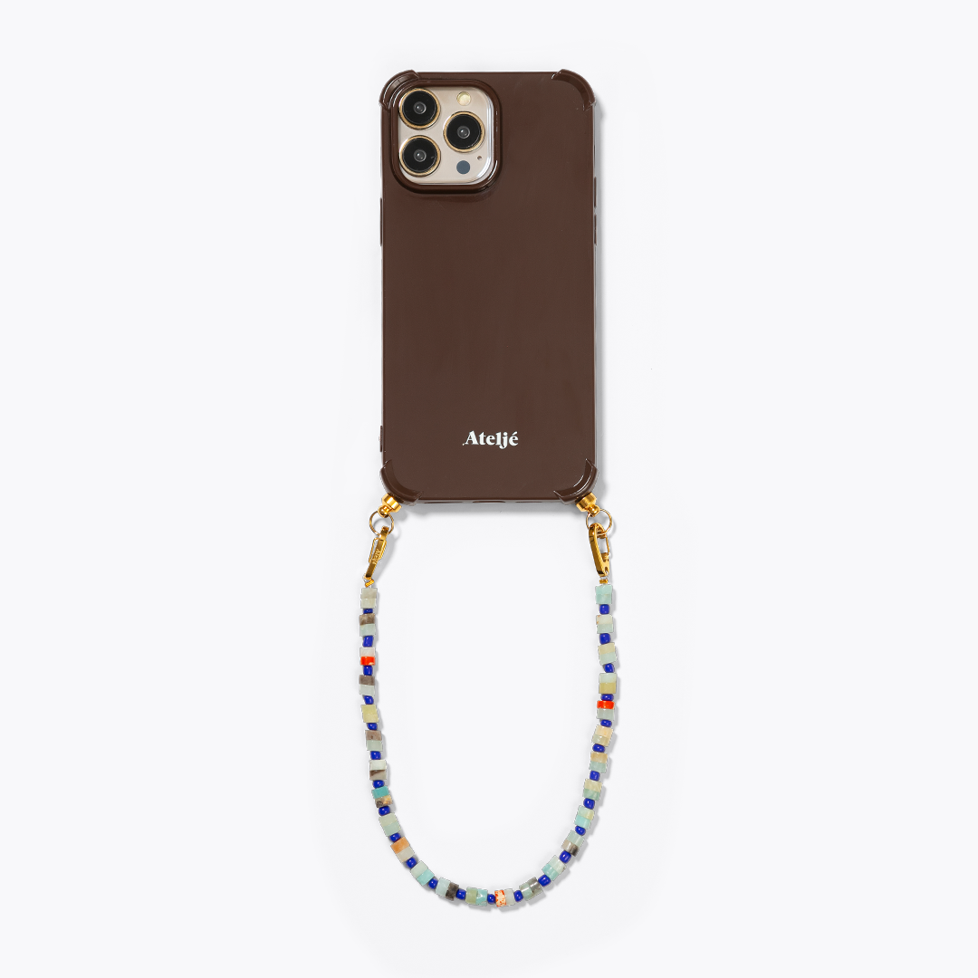 ◇ajew◇iPhone 13ケース darkchoco iPhone13 / darkchoco 【ひも付き】 (完売) - ajew