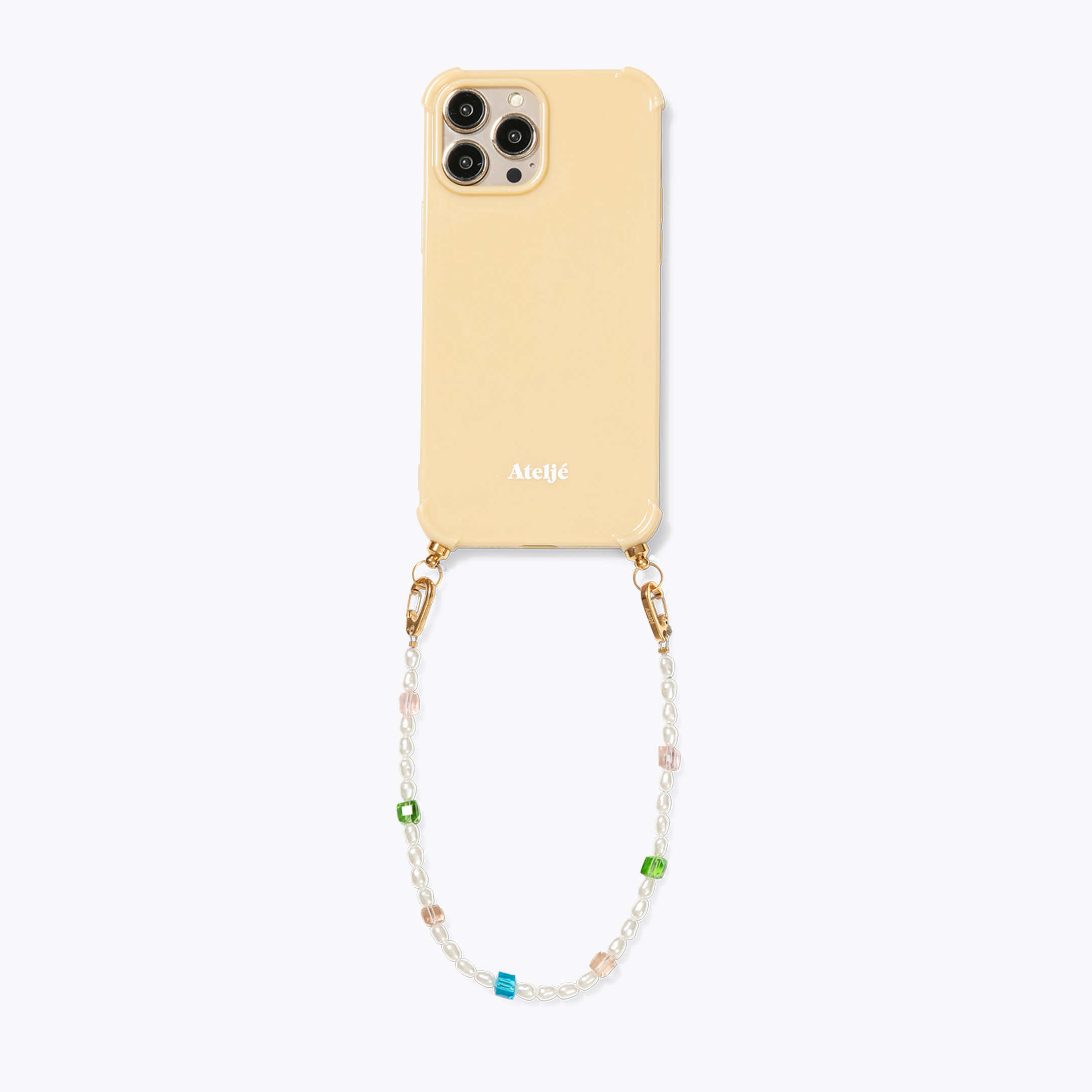 【Atelje】Butter yellow iPhoneケース＆リストレットセット Butter yellow iPhone case | Ateljé