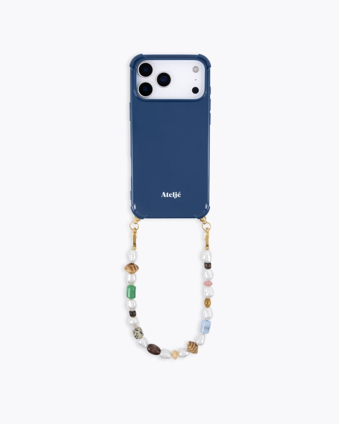 Indigo recycled iPhone case with Mosaic cord