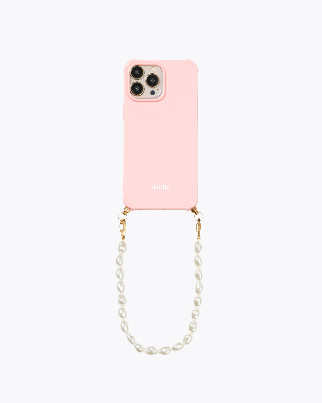 Pink clay recycled iPhone case with Cloudy 2.0 cord