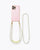 Pink haze recycled case with Smiley and Dream on cord