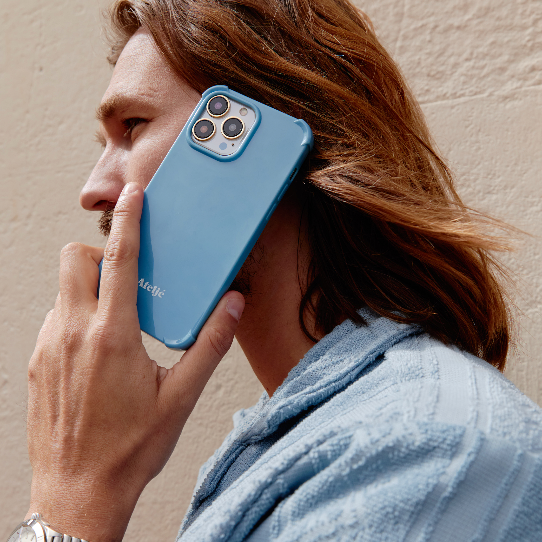 Something blue recycled iPhone case - no rings