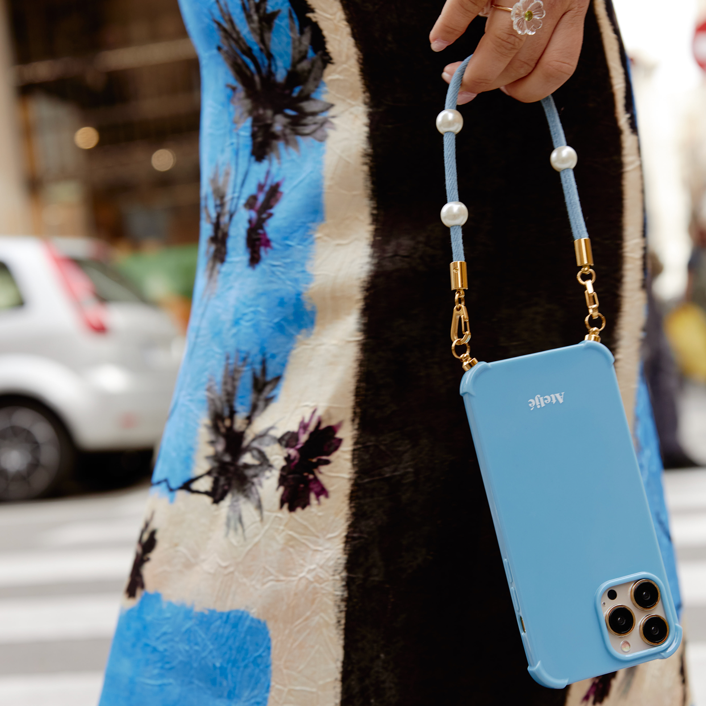 Something blue recycled iPhone case - no cord