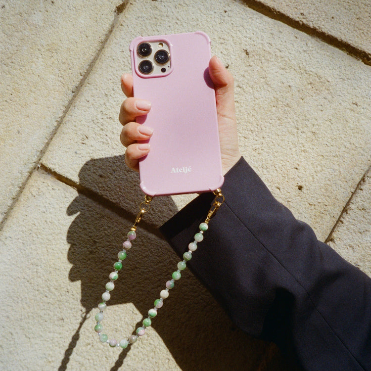 Vintage pink recycled case with Lemonade cord
