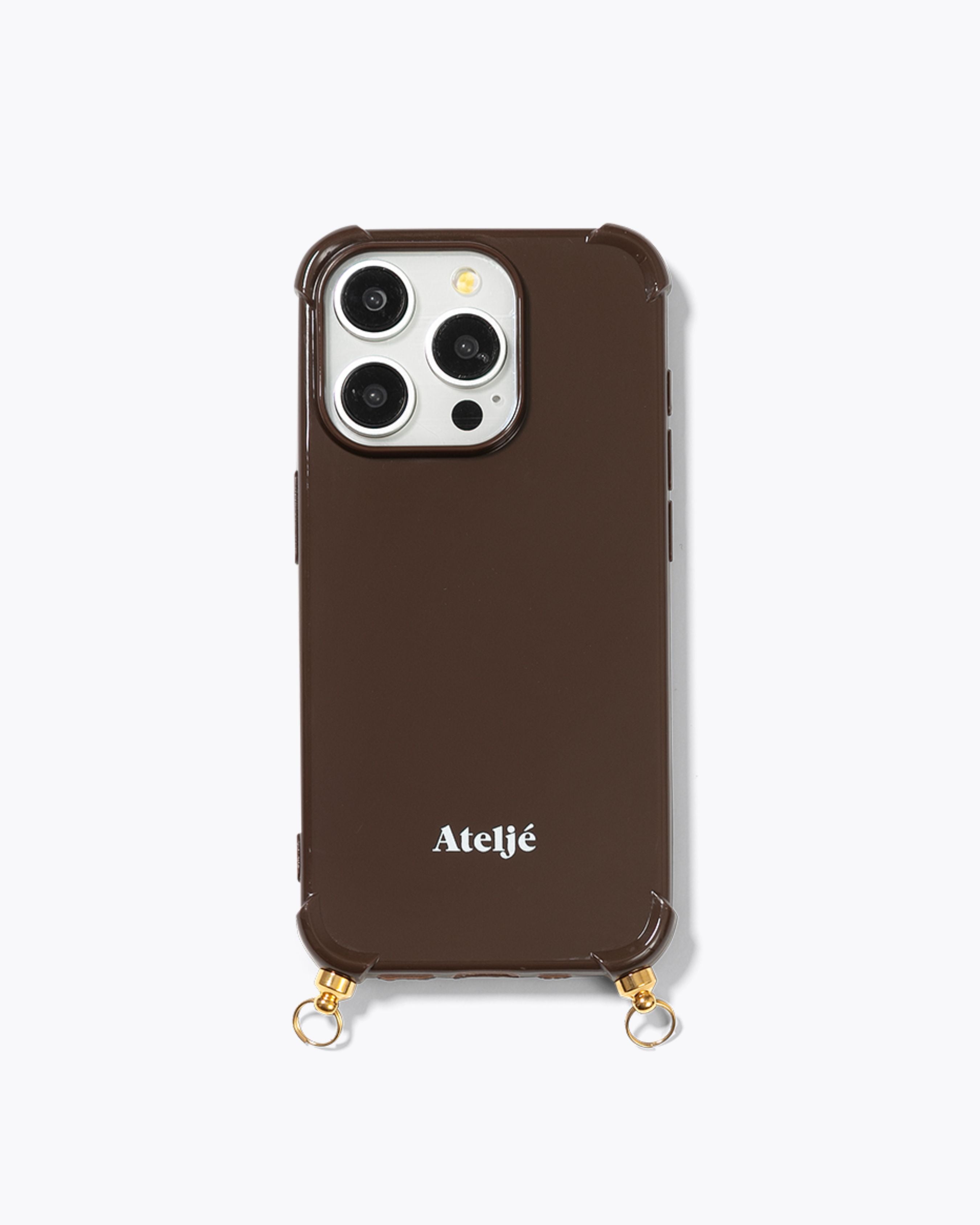 Recycled iPhone case - no cord | Dark brown