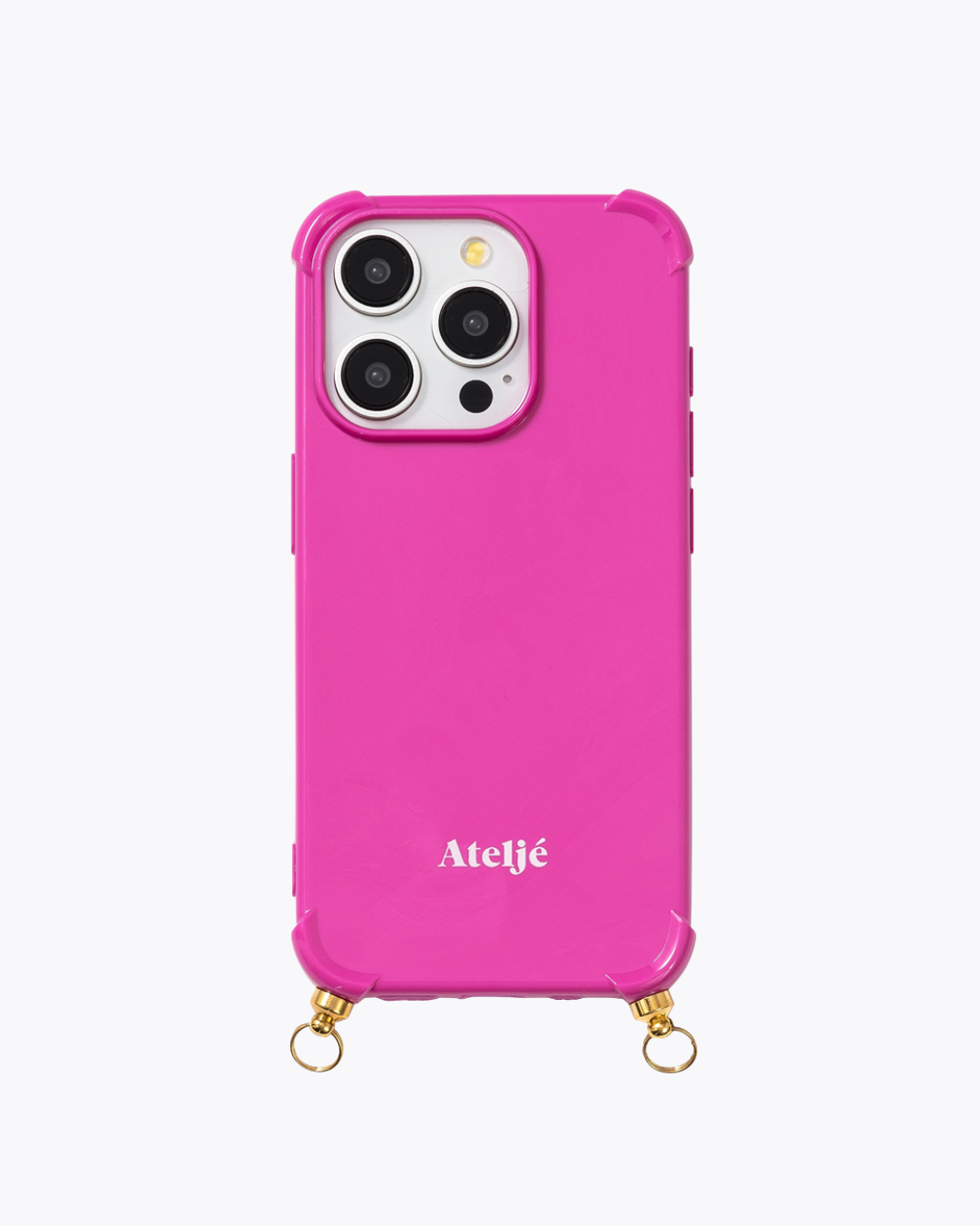 Poppy pink recycled iPhone case - no cord