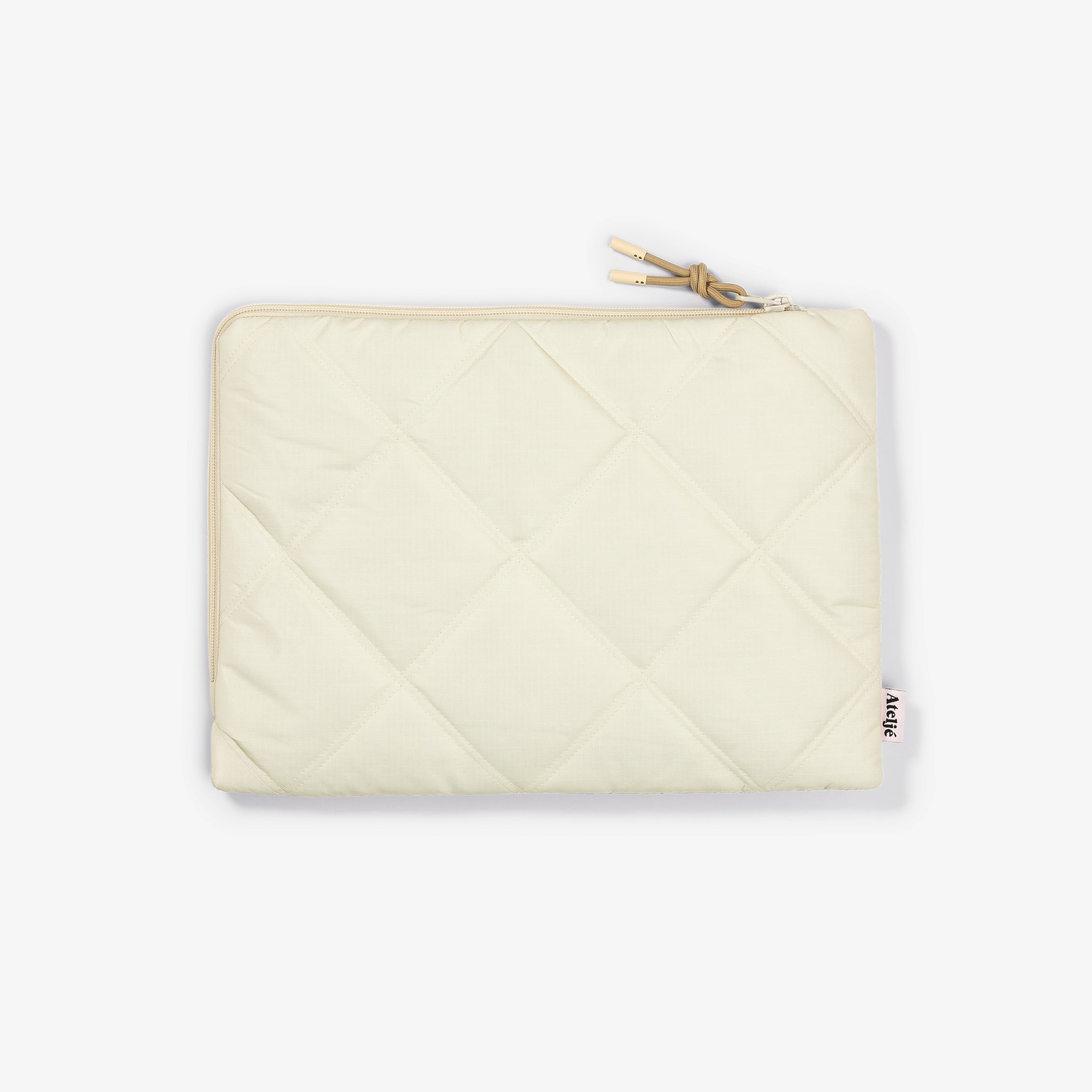 Puffy recycled laptop sleeve - Sand