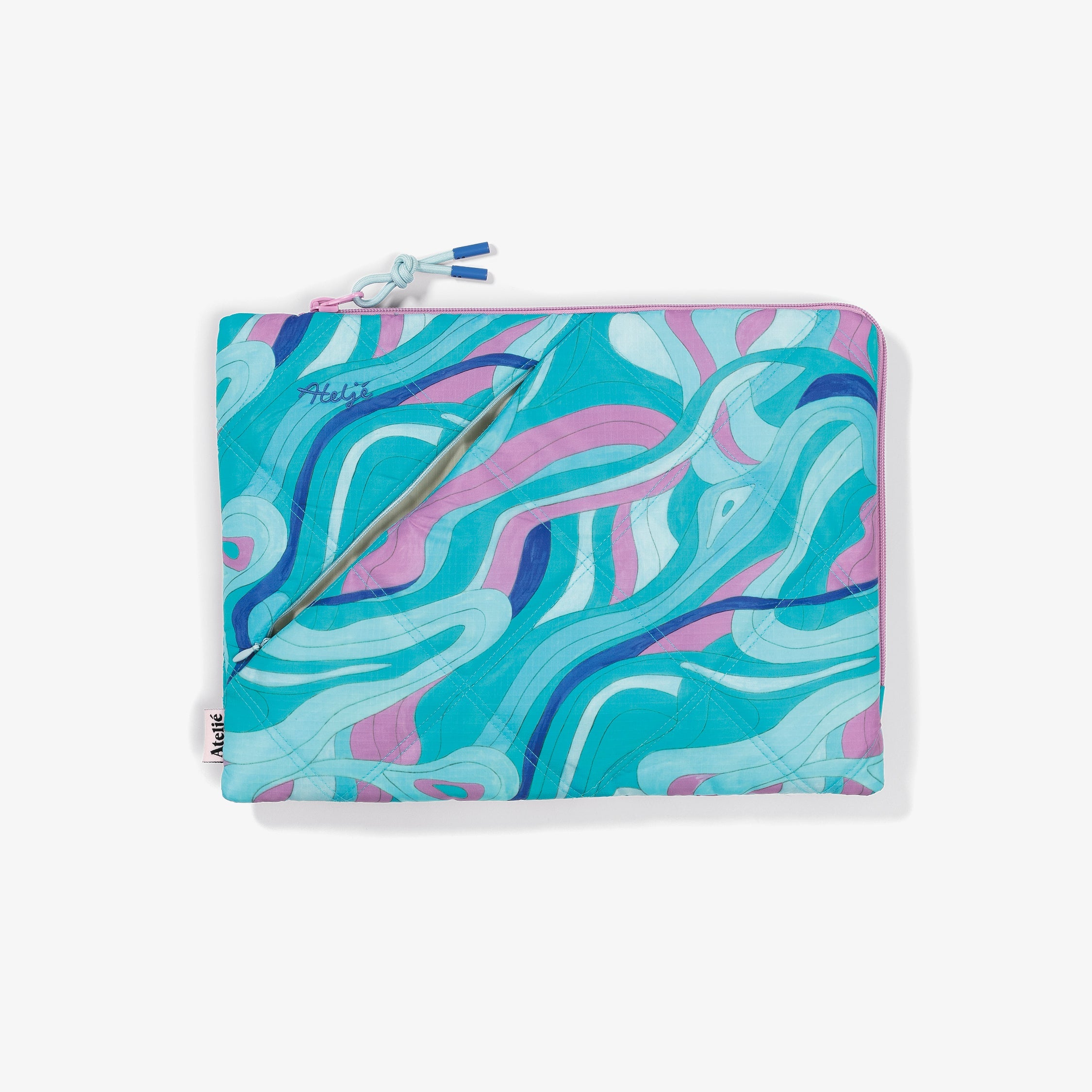 Puffy recycled laptop sleeve | Ride the wave