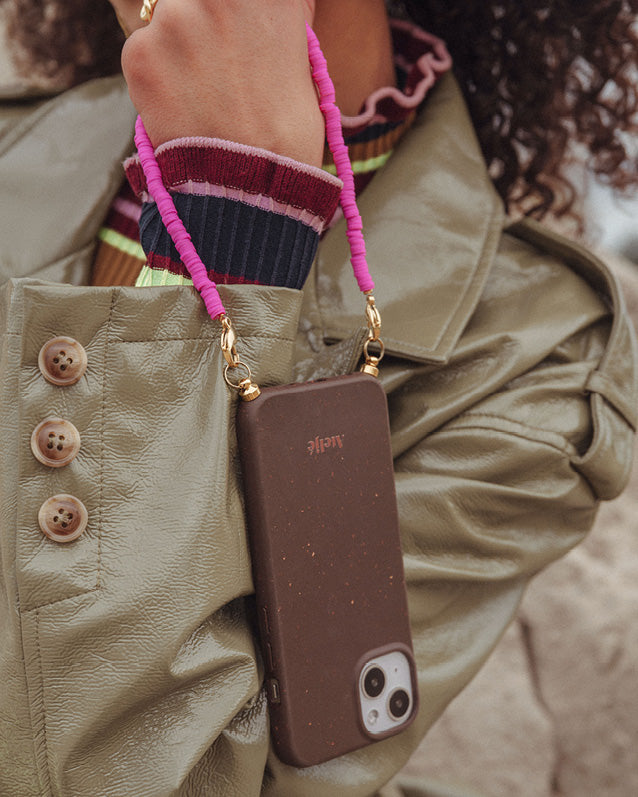 Biologisch abbaubare iPhone-Hülle in Schokoladenbraun – ohne Kabel