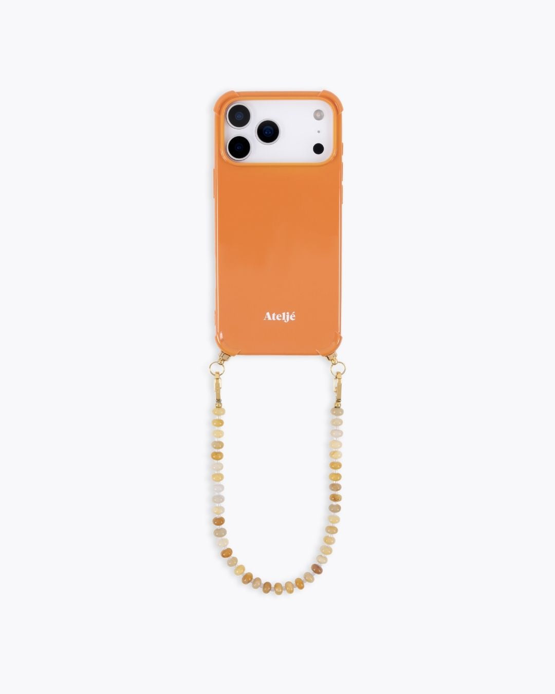 Apricot recycled iPhone case with Marigold cord