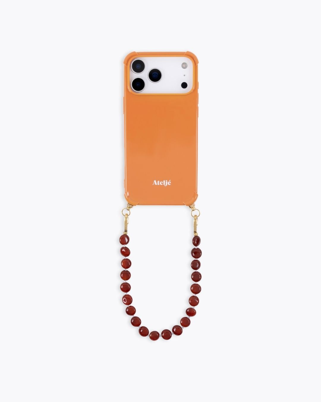 Apricot recycled iPhone case with Ruby cord