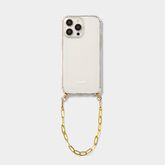 Transparant recycled iPhone case with Goldie cord