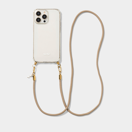 Transparent recycled iPhone case with Dune cord