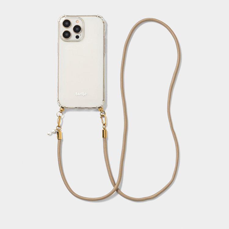 Transparant recycled iPhone case with Dune cord