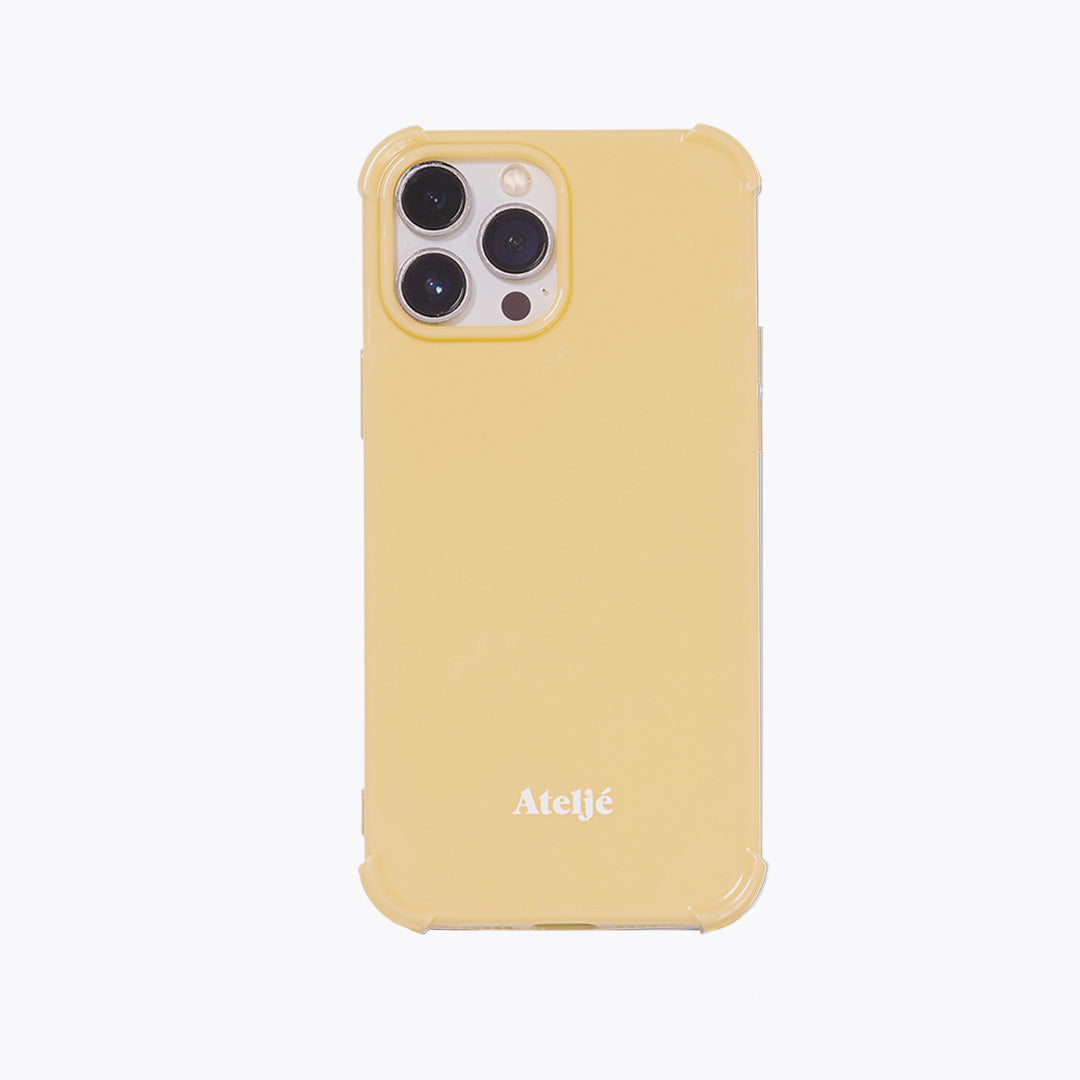 Butter yellow recycled iPhone case - no rings