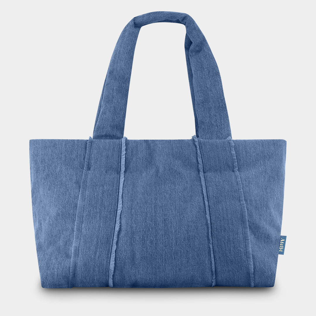 atelje large tote bag denim 