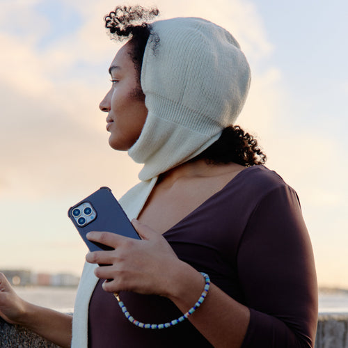 Recycled iPhone case - no cord | Dark brown