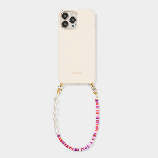 Beige recycled iPhone case with Daydream cord