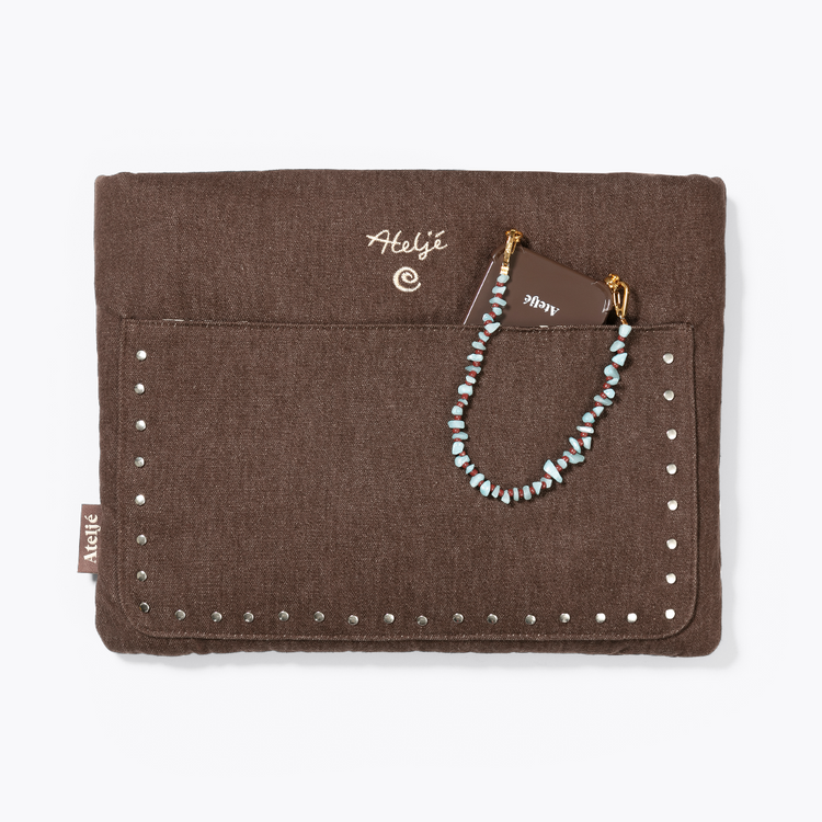 Laptop sleeve - Brown denim