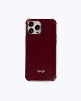 Bold burgundy recycled iPhone case - no rings
