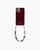 Bold burgundy recycled case with Spill the tea cord