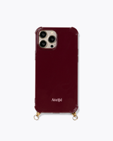 Bold burgundy recycled iPhone case - no cord