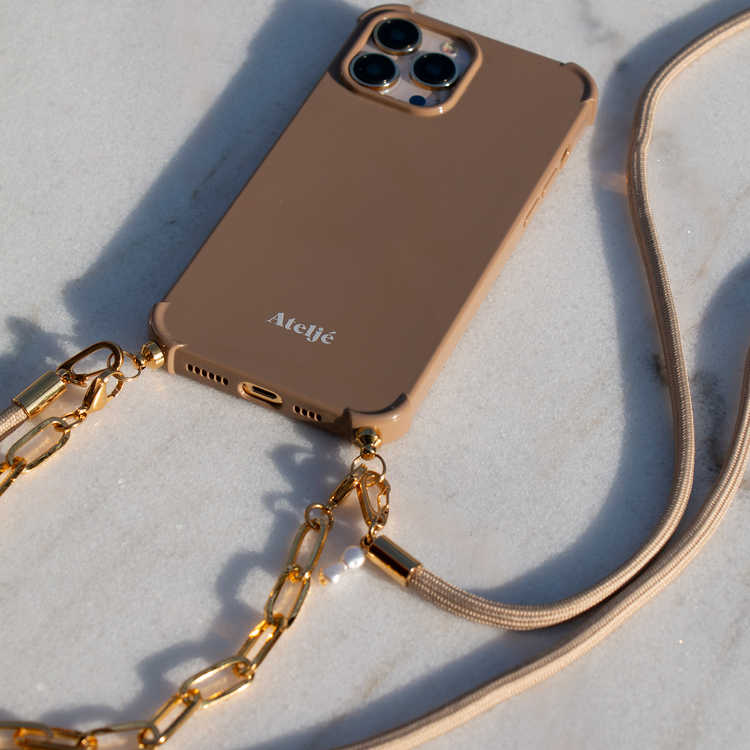 Caramel recycled iPhone case - no cord