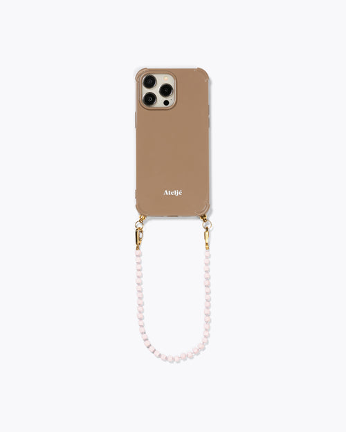 Caramel recycled iPhone case with Halo cord