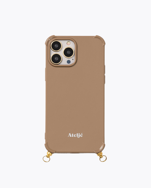 Caramel recycled iPhone case with Dune cord