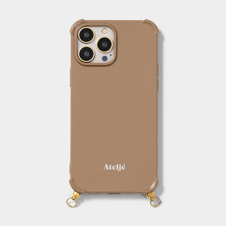 Caramel recycled iPhone case with Amber haze cord - PRE ORDER