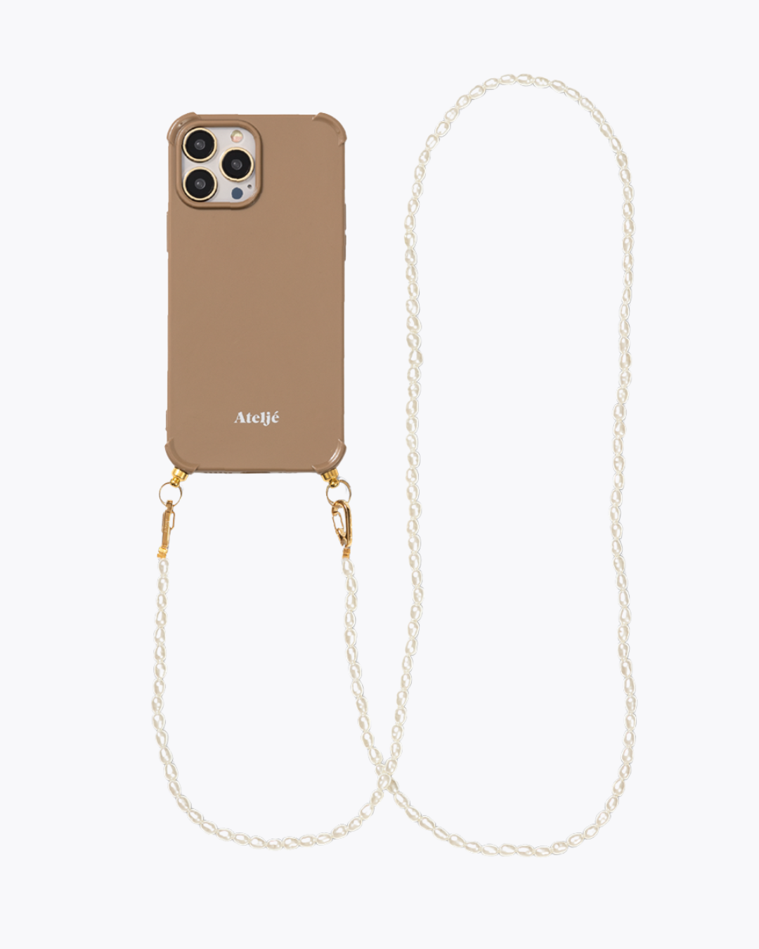Caramel recycled iPhone case with Pearl drop 2.0
