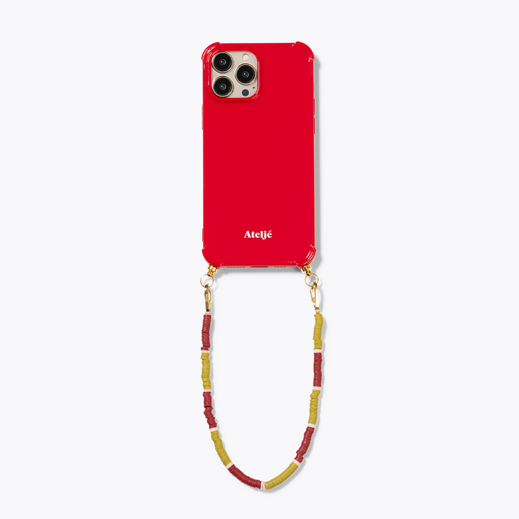 Classic red recycled iPhone case - no cord