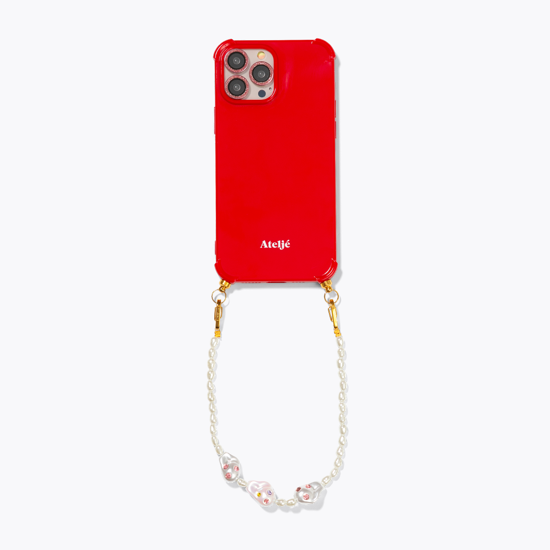 Classic red recycled iPhone case - no cord