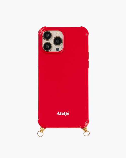 Classic red recycled iPhone case - no cord
