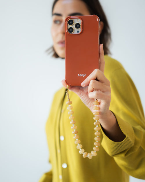 Safran recycelte Hülle mit Bare Kordel